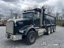 (Hagerstown, MD) 2014 Kenworth T800 Dump Truck Runs & Moves, Dump Operation Condition Unknown, Fire