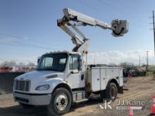 (Charlotte, MI) Altec TA40, Articulating & Telescopic Bucket Truck mounted behind cab on 2015 FREIGH