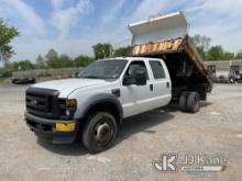 (Plymouth Meeting, PA) 2009 Ford F550 4x4 Crew-Cab Dump Truck Runs Moves & Dump Operates, Body & Rus