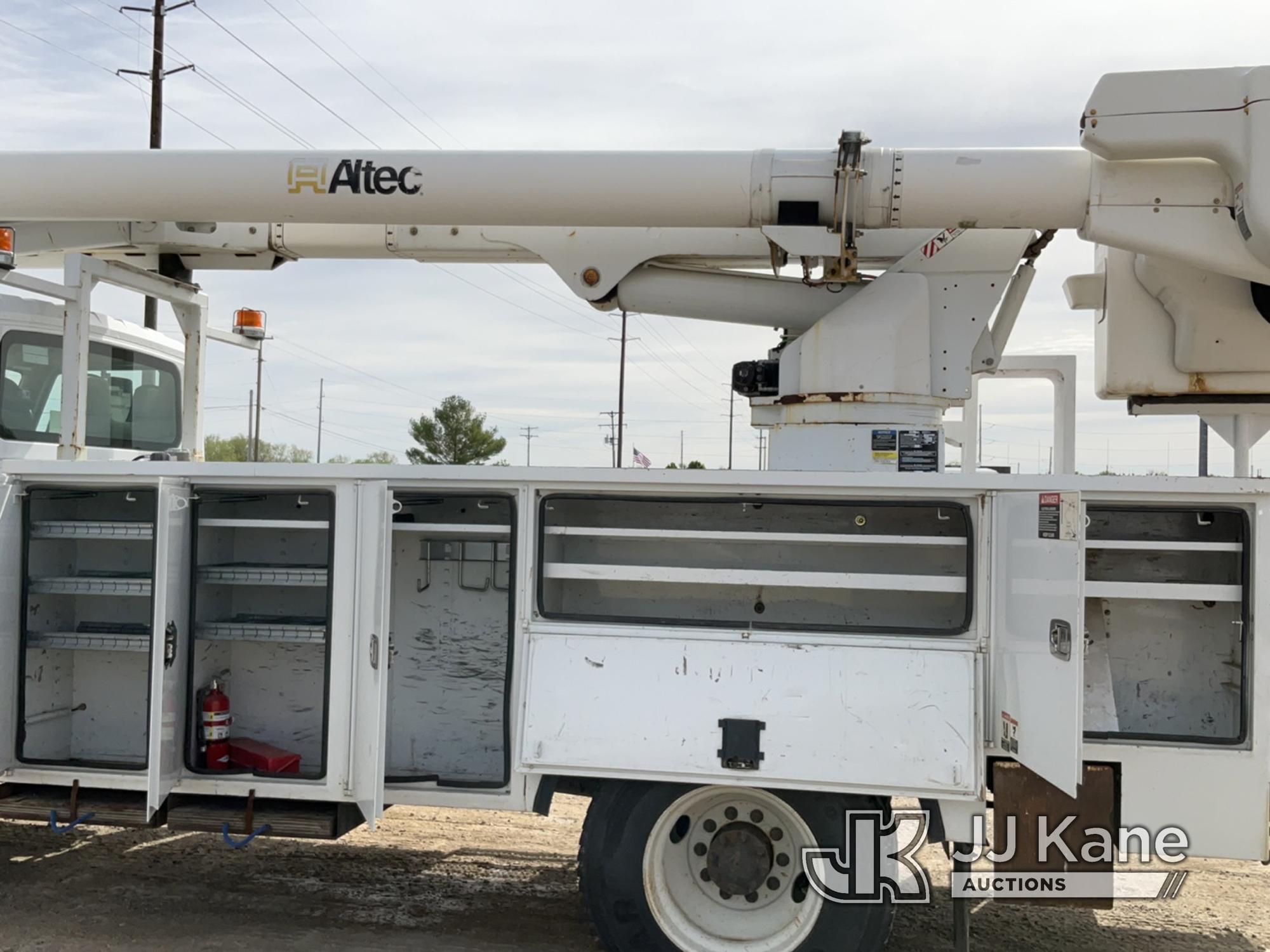 (Charlotte, MI) Altec AM55, Over-Center Material Handling Bucket Truck rear mounted on 2014 Internat