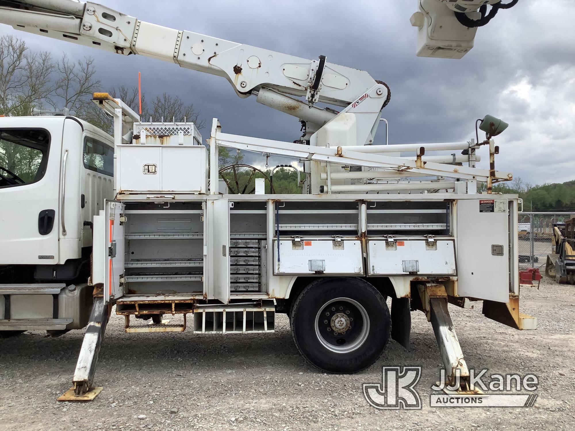 (Smock, PA) Altec AM55-MH, Over-Center Material Handling Bucket rear mounted on 2009 Freightliner M2