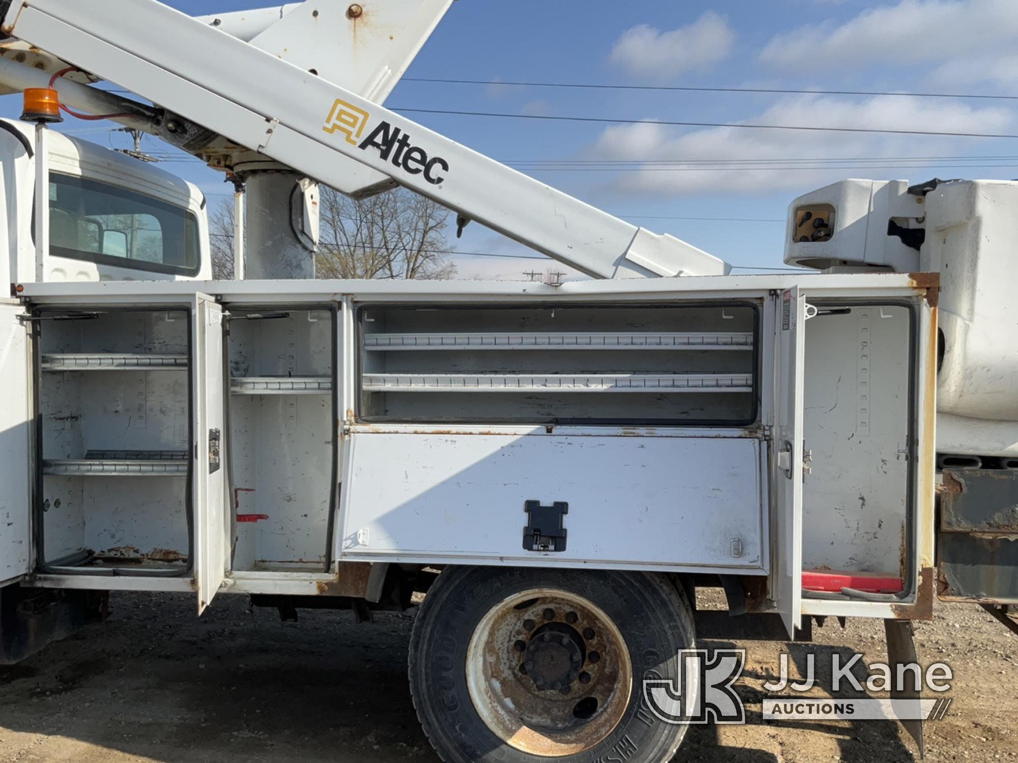 (Charlotte, MI) Altec TA40, Articulating & Telescopic Bucket Truck mounted behind cab on 2015 FREIGH
