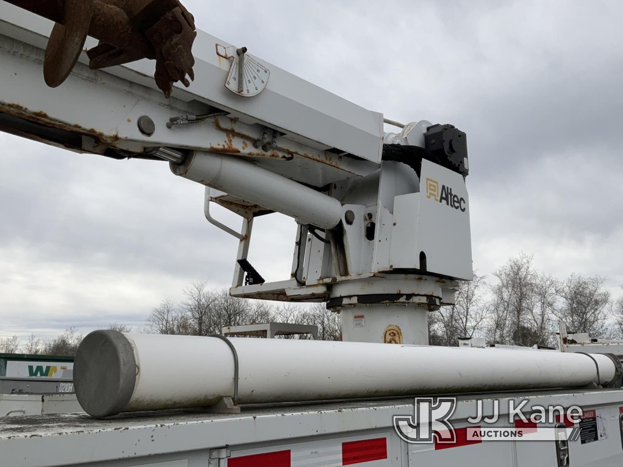 (Plains, PA) Altec DC47-TR, Digger Derrick rear mounted on 2016 Kenworth T370 Utility Truck Runs, Mo