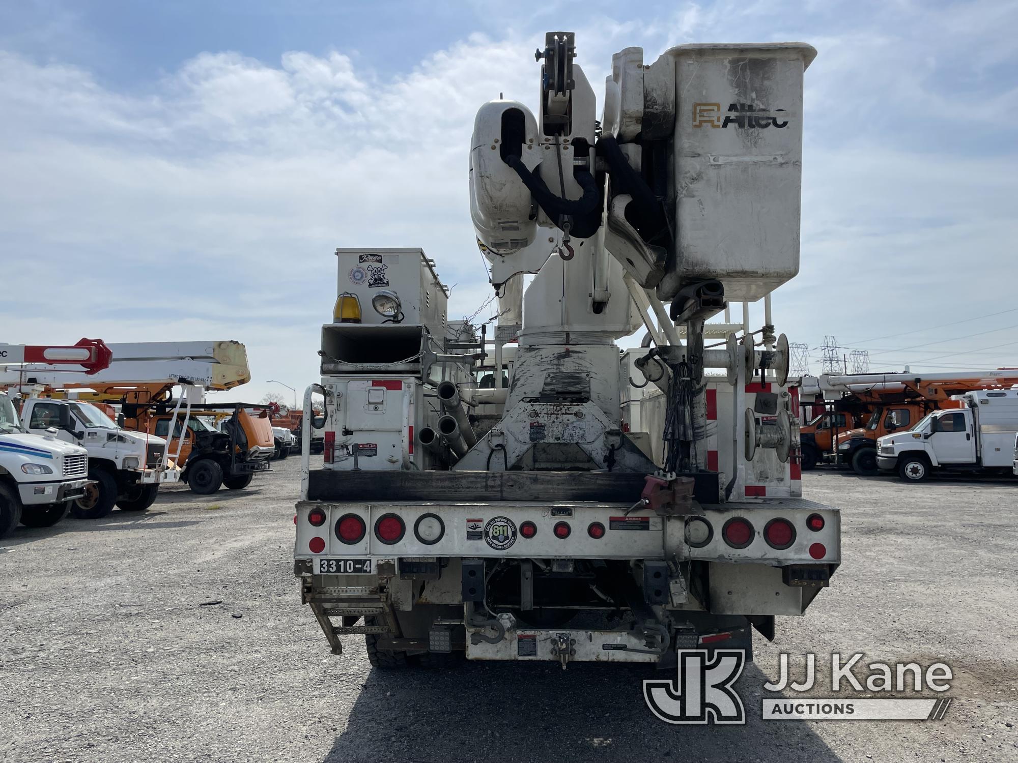(Plymouth Meeting, PA) Altec AM55, Over-Center Material Handling Bucket Truck rear mounted on 2010 F