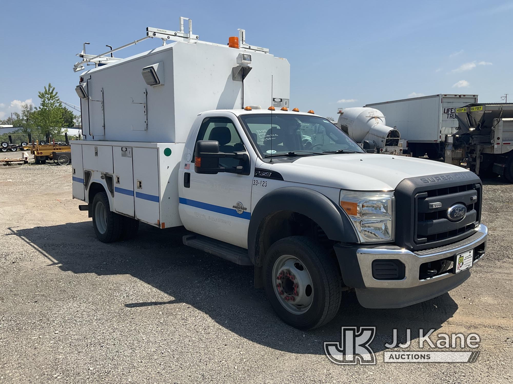 (Plymouth Meeting, PA) 2012 Ford F450 Enclosed Service Truck Runs & Moves, Body & Rust Damage