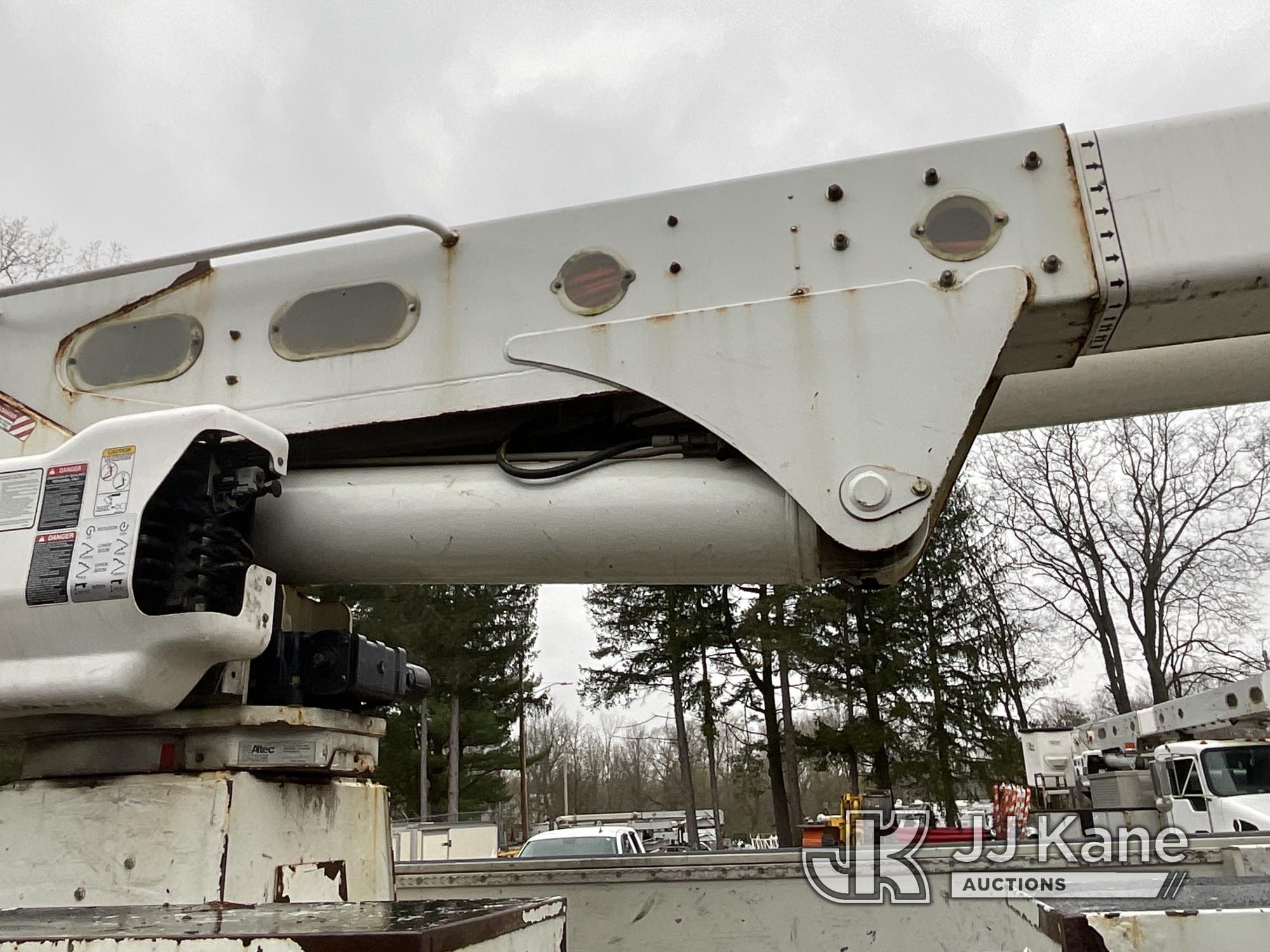 (Victor, NY) Altec AM55-E, Over-Center Material Handling Bucket Truck rear mounted on 2018 Freightli