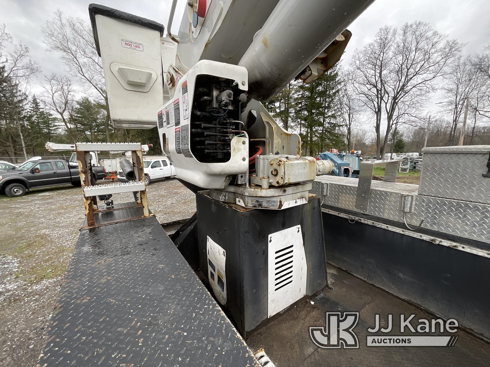 (Victor, NY) Altec AM55-E, Over-Center Material Handling Bucket Truck rear mounted on 2019 Kenworth