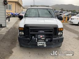 (Jurupa Valley, CA) 2008 Ford F-250 SD 4X4 Cab & Chassis Runs & Moves, Missing Tail Gate , Bad Tire