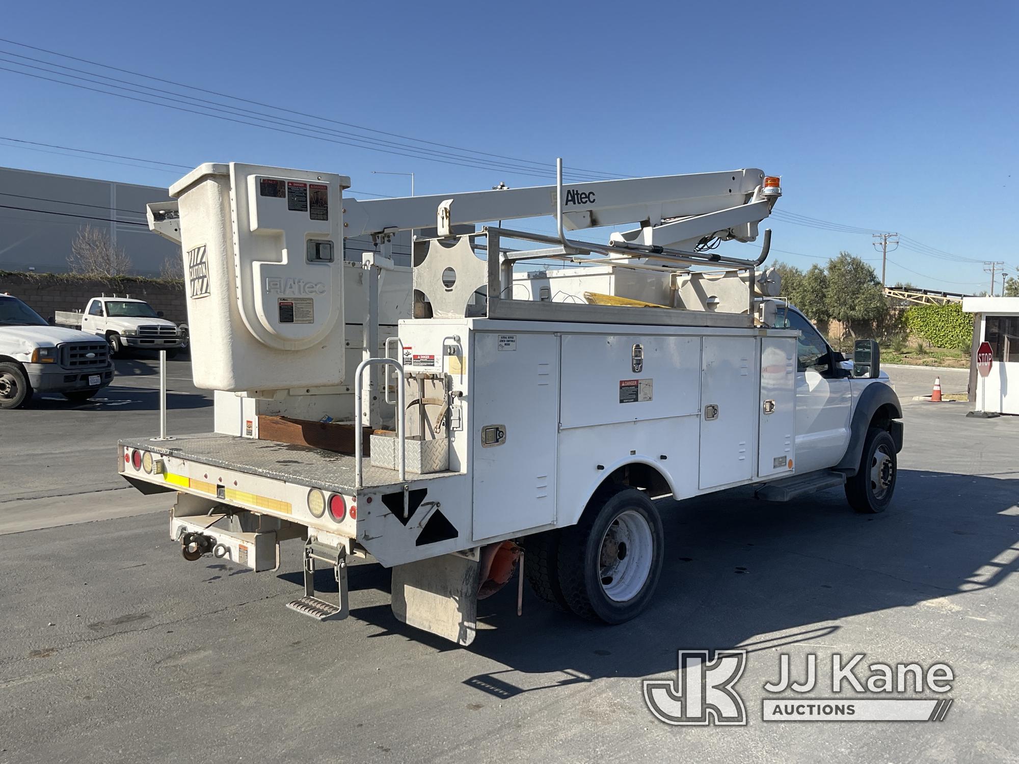 (Jurupa Valley, CA) Altec AT200A, Articulating & Telescopic Bucket mounted behind cab on 2012 Ford F