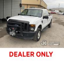 (Jurupa Valley, CA) 2008 Ford F-250 SD 4X4 Cab & Chassis Runs & Moves, Missing Tail Gate , Bad Tire