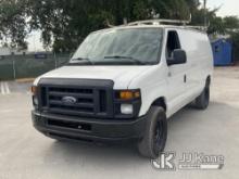 (Miami, FL) 2011 Ford E250 Cargo Van Runs & Moves) (Body Damage)(Check Engine Light On, ABS Light ,