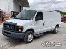 (Ocala, FL) 2013 Ford E150 Cargo Van Duke Unit) (Runs & Moves) (Cracked Windshield