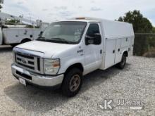 2015 Ford E350 Cutaway Enclosed Service Van Not Running, Condition Unknown, Body Damage) (Seller Sta