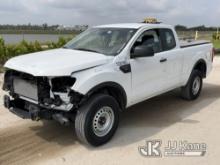 2022 Ford Ranger Extended-Cab Pickup Truck Runs & Moves, Vehicle Front End Wrecked, Tire Rubs On Fra