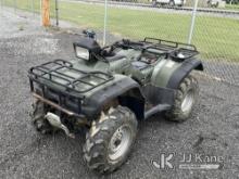 2004 Honda Foreman 4x4 All-Terrain Vehicle No Title) (Not Running, Condition Unknown, Missing Seat
