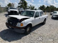 2005 Ford Ranger Extended-Cab Pickup Truck Not Running, Condition Unknown, Body/Paint Damage, Windsh