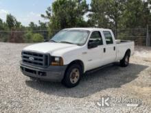 2007 Ford F250 Crew-Cab Pickup Truck Not Running, Condition Unknown, Body & Paint Damage
