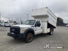 (Villa Rica, GA) 2012 Ford F550 4x4 Chipper Dump Truck Runs & Moves) (Jump To Start, Airbag Light On