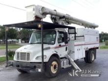 Altec LRV60-E70, Over-Center Bucket Truck mounted behind cab on 2012 Freightliner M2 106 Chipper Dum