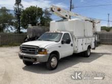 (Clearwater, FL) Versalift VANTEL29NE, Telescopic Non-Insulated Bucket Truck mounted behind cab on 1