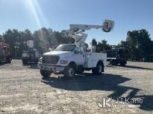 Altec TA40, Articulating & Telescopic Bucket Truck center mounted on 2000 Ford F650 Utility Truck Ru