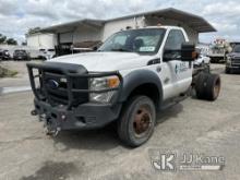 2014 Ford F550 Cab & Chassis Duke Unit) (Runs & Moves) (Jump To Start, Check Engine Light On
