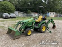 (Charlotte, NC) 2020 John Deere 2025R MFWD Mini Tractor Loader Backhoe Runs, Moves & Operates)(Hood