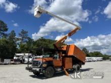 (Chester, VA) Altec LR756, Over-Center Bucket Truck mounted behind cab on 2013 Ford F750 Chipper Dum