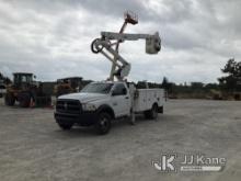 Altec AT37G, Articulating & Telescopic Bucket mounted behind cab on 2013 Ram 5500 4x4 Service Truck 