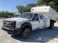 (Shelby, NC) 2015 Ford F550 4x4 Crew-Cab Chipper Dump Truck Runs, Moves & Dump Bed Operates) (Check