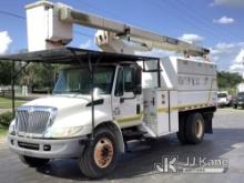 (Ocala, FL) Terex/HiRanger XT55, Over-Center Bucket Truck mounted behind cab on 2008 International 4