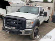 2016 Ford F550 4x4 Extended-Cab Mechanics Service Truck Not Running, Condition Unknow, Rust Damage) 