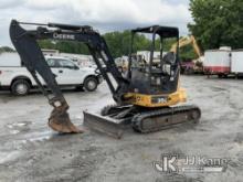 (Charlotte, NC) 2016 John Deere 35G Mini Hydraulic Excavator, Decommissioned Runs, Moves & Operates