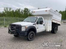 (Verona, KY) 2014 Ford F550 4x4 Chipper Dump Truck Runs, Moves & Dump Operates) (Check Engine Light