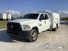 (Westlake, FL) 2014 RAM 3500 4x4 Crew-Cab Enclosed Service Truck Runs & Moves) (Red Tagged, Unknown