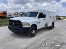 (Westlake, FL) 2014 RAM 3500 Enclosed Service Truck Runs & Moves) (Check Engine Light On, DEF System
