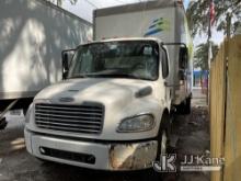(Tampa, FL) 2012 Freightliner M2 106 Van Body Truck Not Running, Condition Unknown) (Turns Over