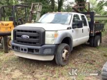 (Pensacola, FL) 2011 Ford F450 Crew-Cab Flatbed Truck No Key, Not Running, Condition Unknown) (BUYER