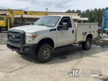 (Charlotte, NC) 2012 Ford F350 4x4 Service Truck Runs & Moves) (Rust Damage, Paint/Body Damage