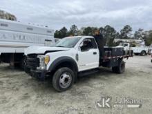 (Chester, VA) 2017 Ford F450 Flatbed Truck Wrecked, Airbags Deployed, Parts Only) (Operating Conditi