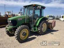 2005 John Deere 5525 Utility Tractor Runs & Moves, No PTO Shaft, Flail Mower Condition Unknown