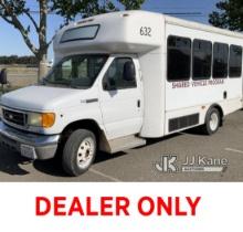 2007 Ford E450 Cutaway Van Runs & Moves, Handicap Access Not Functional, Vehicle Shakes While Drivin