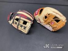 (Jurupa Valley, CA) Two Rawlings Baseball Gloves (New) NOTE: This unit is being sold AS IS/WHERE IS