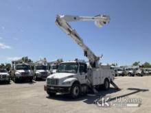 Altec AM55-E, Over-Center Material Handling Bucket rear mounted on 2014 Freightliner M2 106 Utility 