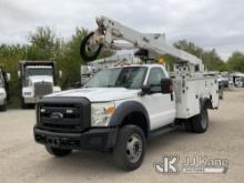 Altec AT40G, Articulating & Telescopic Bucket mounted behind cab on 2015 Ford F550 4x4 Service Truck