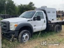2015 Ford F550 4x4 Flatbed Truck Per Seller - Not Running, Condition Unknown) (Locked Up Engine, No 