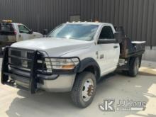 2011 Dodge Ram 5500 Flatbed Truck Runs & Moves) (Check Engine Light On) (Components have been Remove