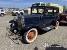 (Shrewsbury, MA) 1931 Chevrolet 2-Door Sedan, Estate Sale Vehicle Not Running, No Crank, Drivetrain