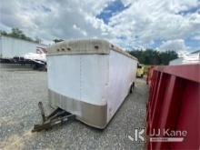 1999 Haulmark G820T2-102 T/A Enclosed Cargo Trailer Missing Tires, Body Damage, Buyer Must Load/Remo