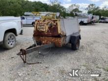 1995 Atlas Copco XAS90JD Trailer Mounted Air Compressor No Title, Not Running, Turns Over, Rust Dama